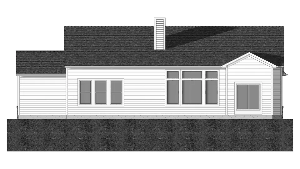 The Henley house plan, exterior view 3
